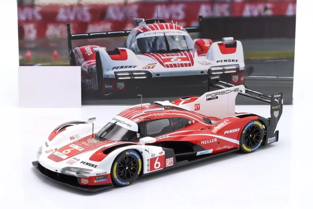 โมเดลรถ 1:18 Porsche 963 #6 Kévin Estre, André Lotterer, Laurens Vanthoor 24 ชั่วโมง เลอมังส์ ปี 2024 Ixo