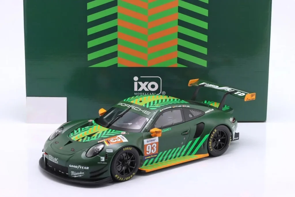 โมเดลรถ 1:12 Porsche 911 RSR #93 Michael Fassbender, Felipe Fernandez Laser, Richard Lietz ELMS (European LeMans Series) ปี 2020 Ixo