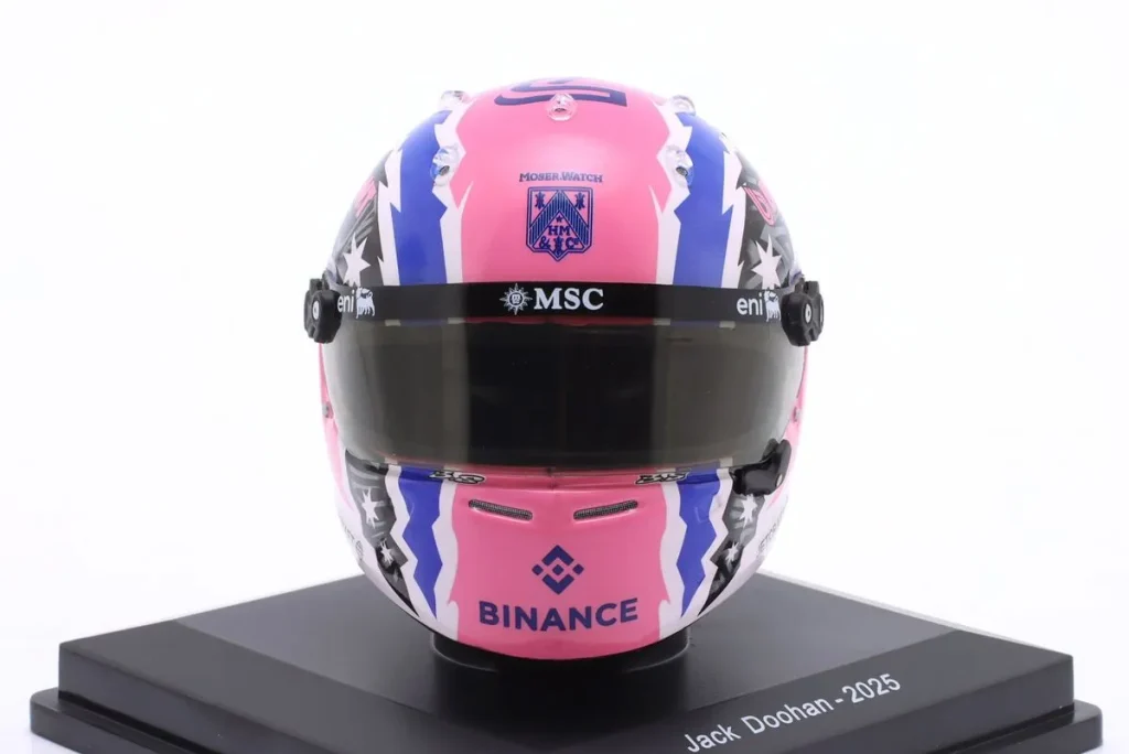 仿真赛车头盔 1:5 Alpine A525 #7 Jack Doohan 一级方程式年 2025 Spark