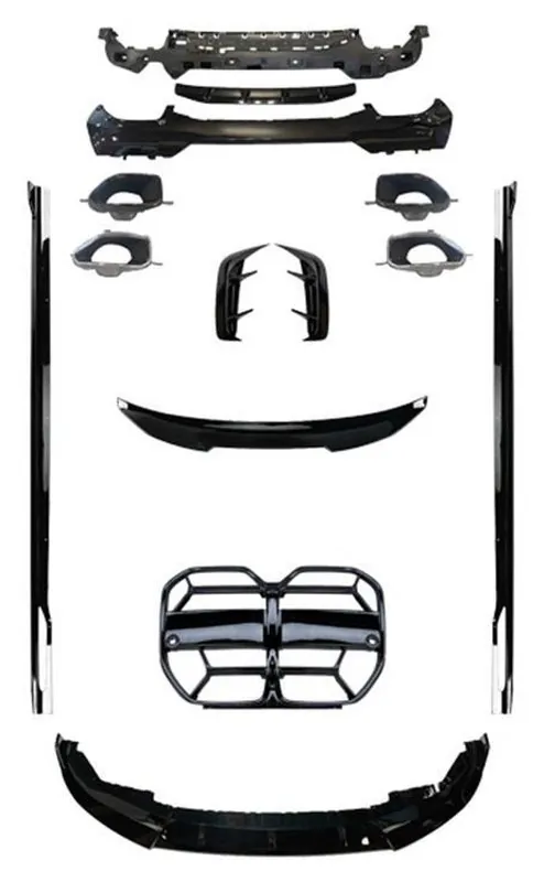 Full Body Kit BMW 4 Series G22 year 2021-2024 style BLACK WARRIOR