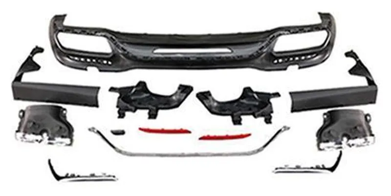 Rear Diffuser Mercedes-Benz S-Class W222 year 2018-2020 style S63 / S65 AMG
