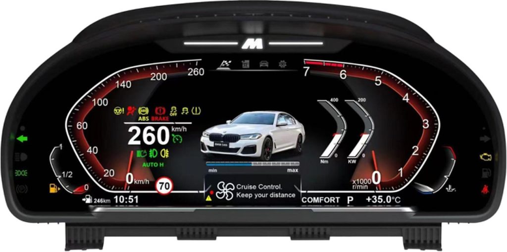 จอเรือนไมล์ดิจิทัล BMW 5 Series / 7 Series / X3 / X4 / X5 / X6 ขนาด 12.3 นิ้ว ปี 2010-2017