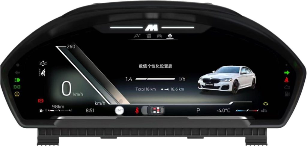 จอเรือนไมล์ดิจิทัล BMW 3 Series / 4 Series ขนาด 12.3 นิ้ว ปี 2010-2017