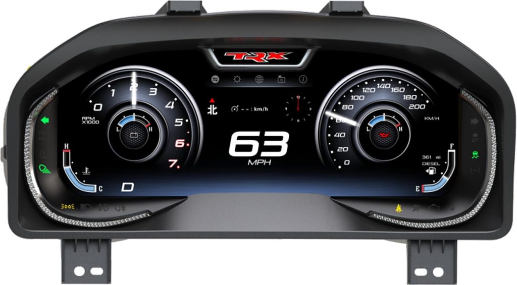 จอเรือนไมล์ดิจิทัล Dodge Ram 1500 ขนาด 12.3 นิ้ว ปี 2019-2025