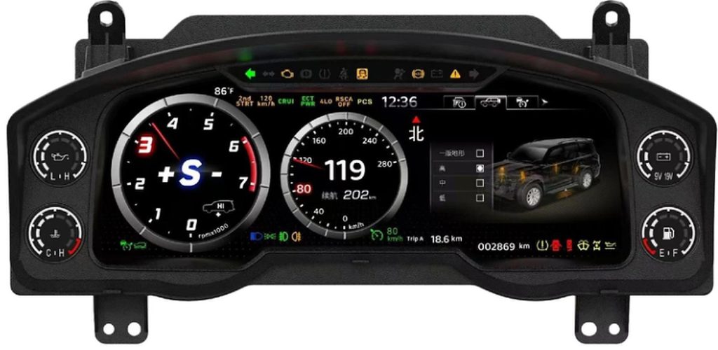 จอเรือนไมล์ดิจิทัล Lexus LX570 ขนาด 12.3 นิ้ว ปี 2016-2022
