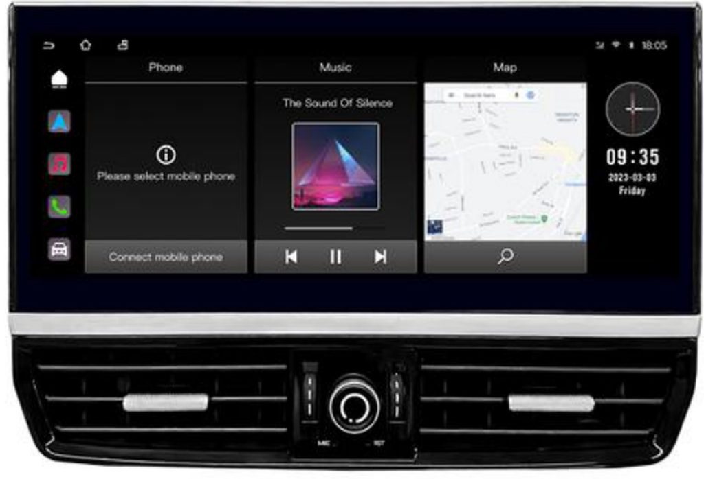 model-specific Android screen Porsche Cayenne size 12.3 inch year 2010-2017