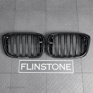 กระจังหน้า BMW G01 X3-G02 X4 เส้นคู่ สีดำเงา