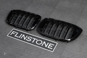 กระจังหน้า BMW G01 X3-G02 X4 เส้นคู่ สีดำเงา