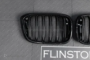 กระจังหน้า BMW G01 X3-G02 X4 เส้นคู่ สีดำเงา