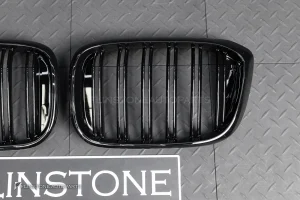กระจังหน้า BMW G01 X3-G02 X4 เส้นคู่ สีดำเงา