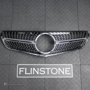 กระจังหน้า W207 E-Class Coupe ทรง Diamond สีเงิน-โครเมี่ยม