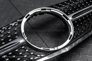 กระจังหน้า W207 E-Class Coupe ทรง Diamond สีเงิน-โครเมี่ยม