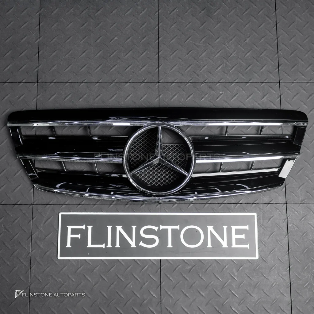 กระจังหน้า W220 S-Class ปี 2003-2008 ทรง 3 ก้าน สีดำ-โครเมี่ยม