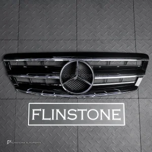กระจังหน้า W220 S-Class ปี 2003-2008 ทรง 3 ก้าน สีดำ-โครเมี่ยม