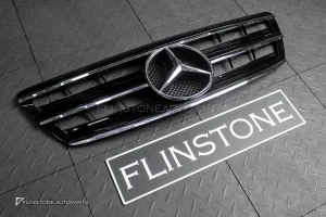 กระจังหน้า W220 S-Class ปี 2003-2008 ทรง 3 ก้าน สีดำ-โครเมี่ยม