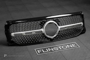 กระจังหน้า X247 GLB-Class ทรง Diamond สีเทา-โครเมี่ยม