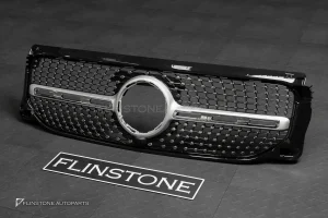 กระจังหน้า X247 GLB-Class ทรง Diamond สีเทา-โครเมี่ยม