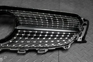 กระจังหน้า W213-  C238 E-Class ทรง Diamond สีดำ-โครเมี่ยม