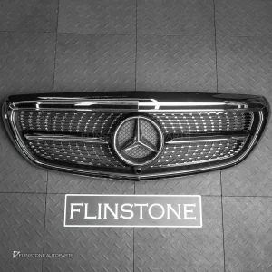 กระจังหน้า W213 E-Class ทรง Diamond ขอบสีโครเมี่ยม มีกล้อง สำหรับรถ Executive