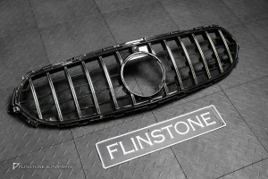 ขาด ตำหนิ กระจังหน้า W213 E-Class Facelift ทรง Gt สีดำ-โครเมี่ยม มีกล้อง สำหรับรถ AV