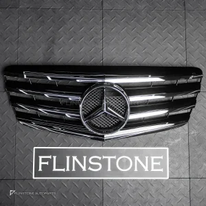 กระจังหน้า W211 E-Class 2007-2009 ทรง Sport 4 ก้าน สีดำ-โครเมี่ยม