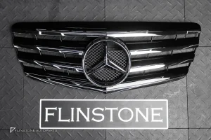 กระจังหน้า W211 E-Class 2007-2009 ทรง Sport 4 ก้าน สีดำ-โครเมี่ยม