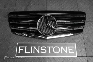 กระจังหน้า W211 E-Class 2007-2009 ทรง Sport 4 ก้าน สีดำ-โครเมี่ยม
