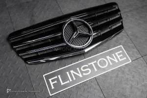 กระจังหน้า W211 E-Class 2007-2009 ทรง Sport 4 ก้าน สีดำ-โครเมี่ยม