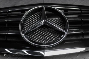 กระจังหน้า W211 E-Class 2007-2009 ทรง Sport 4 ก้าน สีดำ-โครเมี่ยม