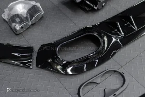 ดิฟฟิวเซอร์พร้อมปลายท่อ สำหรับ W177 A-Class ทรง A45 AMG สีดำ