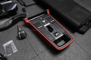 ชุดเบาะหนัง สีแดงเลือดหมู + ชุดภายใน สำหรับ Porsche Cayenne 958
