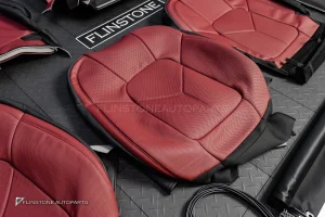ชุดเบาะหนัง สีแดงเลือดหมู + ชุดภายใน สำหรับ Porsche Cayenne 958