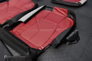 ชุดเบาะหนัง สีแดงเลือดหมู + ชุดภายใน สำหรับ Porsche Cayenne 958
