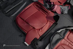 ชุดเบาะหนัง สีแดงเลือดหมู + ชุดภายใน สำหรับ Porsche Cayenne 958