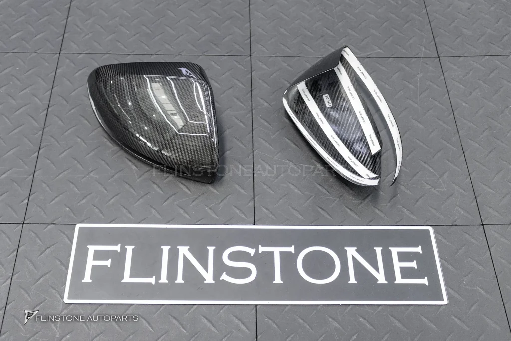 ครอบกระจกมองข้าง Carbon fiber สำหรับ Mercedes Benz ปี 2017 ขึ้นไป W205 C-Class H247 GLA-Class งานครอบแปะ