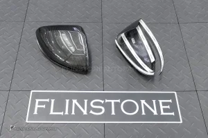 ครอบกระจกมองข้าง Carbon fiber สำหรับ Mercedes Benz ปี 2017 ขึ้นไป W205 C-Class H247 GLA-Class งานครอบแปะ