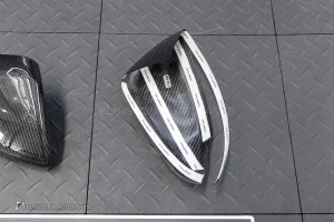ครอบกระจกมองข้าง Carbon fiber สำหรับ Mercedes Benz ปี 2017 ขึ้นไป W205 C-Class H247 GLA-Class งานครอบแปะ