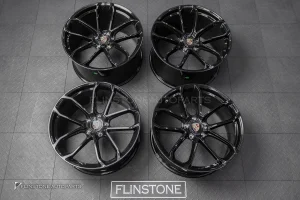ล้อ Custom forged ลาย Turbo GT สีดำเงา ขอบ 22 5-130