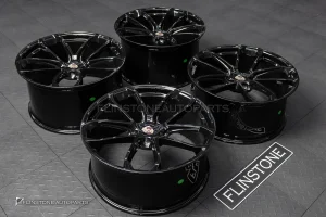 ล้อ Custom forged ลาย Turbo GT สีดำเงา ขอบ 22 5-130