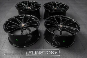 ล้อ Custom forged ลาย Turbo GT สีดำเงา ขอบ 22 5-130