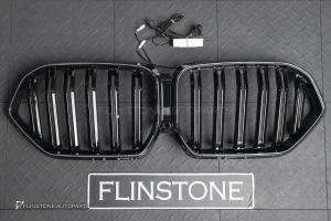 กระจังหน้า LED BMW G06 X6 เส้นคู่ สีดำเงา