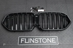 กระจังหน้า LED BMW G06 X6 เส้นคู่ สีดำเงา