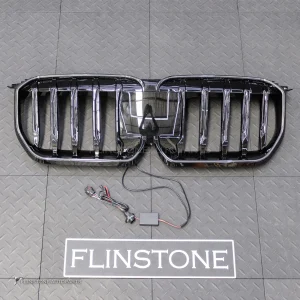 กระจังหน้า LED สำหรับ BMW X1 U11 เส้นเดี่ยว สีดำเงา