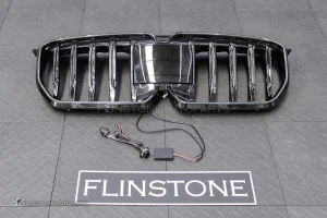 กระจังหน้า LED สำหรับ BMW X1 U11 เส้นเดี่ยว สีดำเงา