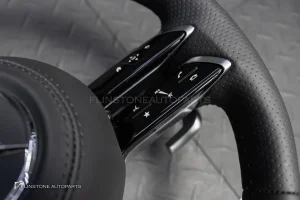 พวงมาลัยพร้อม Airbag หนังดำ กรอบเงิน สำหรับ W464 G-Class G400d