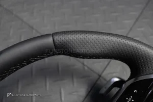 พวงมาลัยพร้อม Airbag หนังดำ กรอบเงิน สำหรับ W464 G-Class G400d