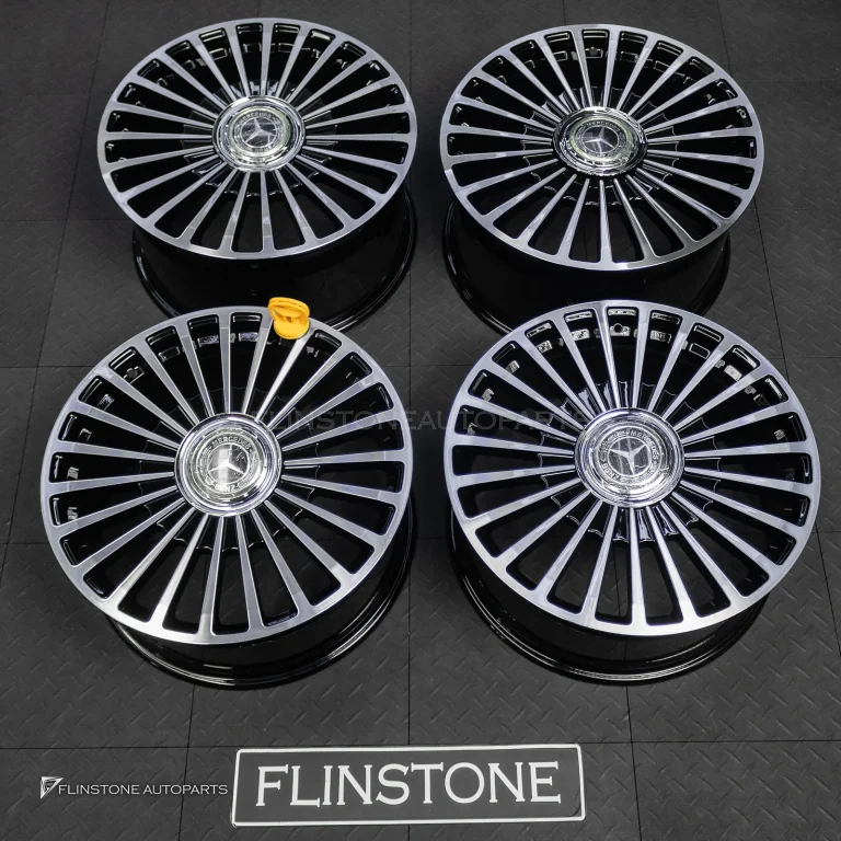 Wheels Custom Forged 5×112 20” pattern Mansory Black-silver front Emblems Benz