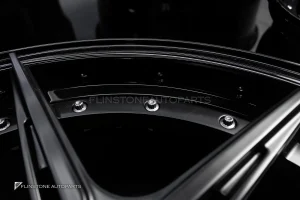ล้อ Custom Forged แบบ 2 ชิ้น สำหรับ Maserati Levante หมุดเงิน ก้านดำด้าน ขอบดำเงา ขอบ 21 5114.3