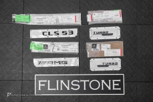 ชุดโลโก้ CLS53 + AMGแปะท้ายรถ + Turbo4Matic+ สีดำเงา สำหรับ C257 CLS-Class แท้