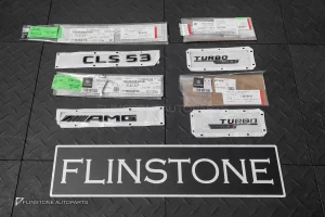 ชุดโลโก้ CLS53 + AMGแปะท้ายรถ + Turbo4Matic+ สีดำเงา สำหรับ C257 CLS-Class แท้